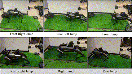 Online Omnidirectional Jumping Trajectory Planning for Quadrupedal Robots on Uneven Terrains